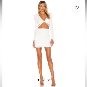 Superdown Ivory cut out dress